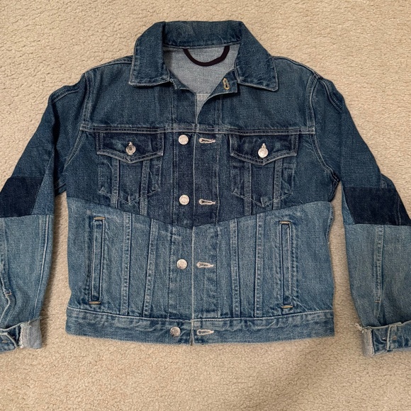 Helmut lang denim vintage blue patchwork jacket - Picture 1 of 9